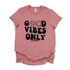 Simply Sage Market S.W.Smiley Good Vibes Only Smiley Face Short Sleeve Tee - 3 of 4