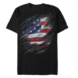 Men's Lost Gods Fourth of July American Flag Torn T-Shirt - 1 of 4