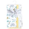 Hudson Baby Cotton Flannel Burp Cloths 4-Pack, Safari Friends, One Size - 2 of 4