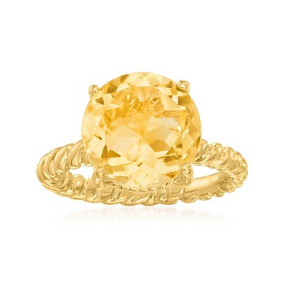 Ross-Simons 6.75 Carat Citrine Ring in 18kt Gold Over Sterling