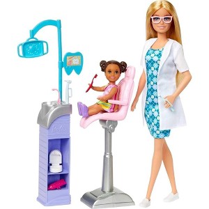 Barbie Careers Dentist Doll Playset with 2 Dolls, Dental Station, Exam Chair & Dental Tools - 1 of 4