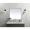 Elegant Lighting Metal Frame Square Mirror 24 inch in Silver - 2 of 4