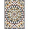 Flora Abstract Bold Mandala High-Low Indoor/Outdoor Area Rug - JONATHAN Y - 2 of 4