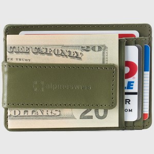 Alpine Swiss Harper Mens RFID Money Clip Wallet Minimalist Slim ID Card Holder Front Pocket Wallet Leather - 1 of 4