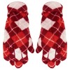 Women's Plaid 3-Piece Fleece Winter Set gloves scarf Hat - 3 of 4