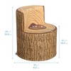 ECR4Kids SoftZone Tree Log Chair, Chocolate - 2 of 4