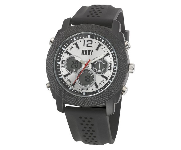 Men's' Wrist Armor U.S. Navy C21 Analog-Digital Quartz Watch - Black & Silver