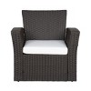 WestinTrends 4 Piece Conversation Outdoor Patio Sofa Set with Square Fire Pit Table - 4 of 4