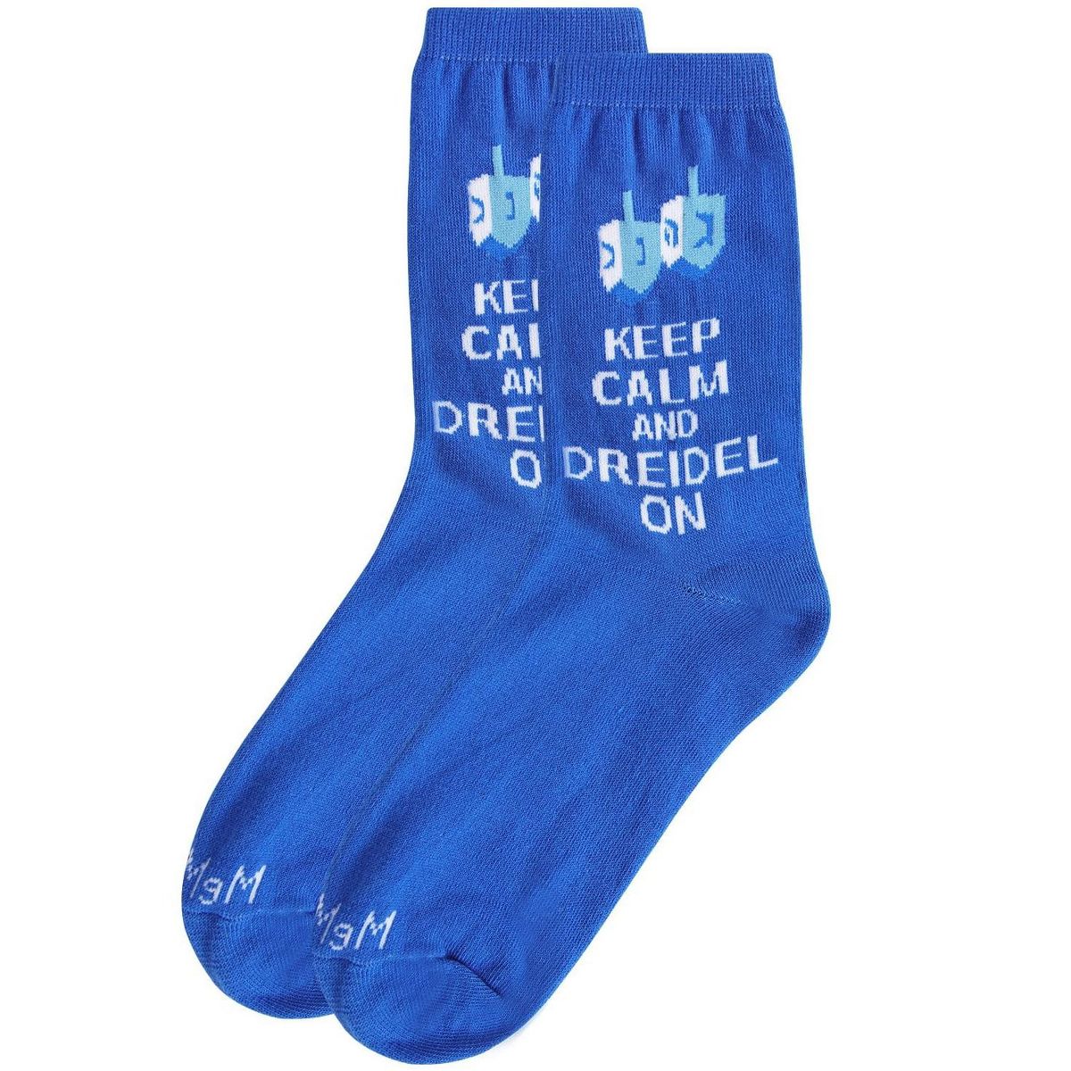 Memoi Keep Calm & Dreidel On Holiday Crew Socks - thumbnail 3