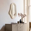 LuxenHome Natural Wood Framed Oval Irregular Wall Mirror, Accent and Vanity Brown - 3 of 4