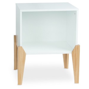 Stackable Storage Cube - White / Maple - urb SPACE