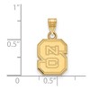 Black Bow Jewelry 14k Yellow Gold North Carolina State Wolfpack NCAA Small Pendant - 2 of 3