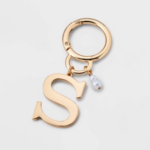 Initial and Simulated Pearl Handbag Charm - A New Day™ - 1 of 2