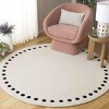 Metro MET913 Hand Tufted Indoor Area Rug - Ivory/Black - 6' Round - Safavieh - 2 of 4