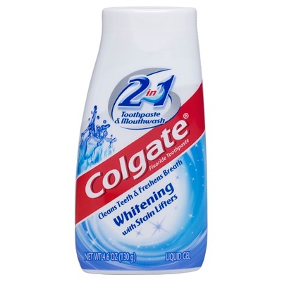 Colgate 2-in-1 Whitening Toothpaste Gel and Mouthwash - 4.6oz