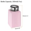 Unique Bargains Makeup Remover Nail Polish Push Down Alcohol Dispenser Bottles 4 Pcs 200ML(6.8oz) Pink - 2 of 4