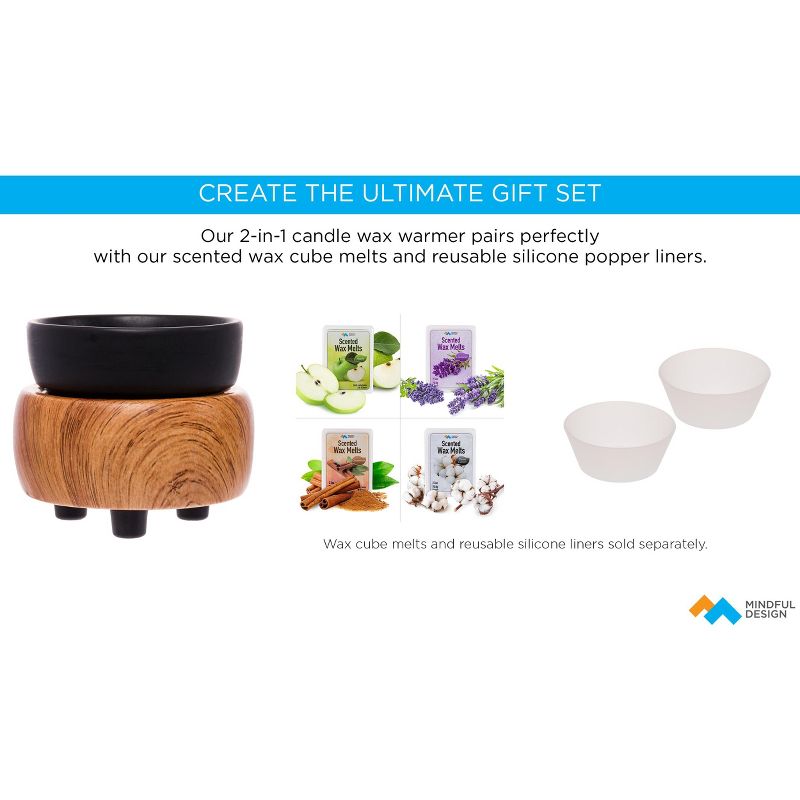 Mindful Design - Modern 2-in-1 Candle and Fragrance Wax Warmer, 3 of 6
