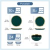 vancasso 12-Piece Stoneware Dinnerware Set , Including Dinner/Dessert Plates, Bowls, For 4 People - 2 of 4