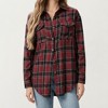 Anna-Kaci Women's Long Sleeve Plaid Button-Up Shirt with Chest Pockets - 3 of 4