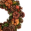 Northlight Orange and Green Fall Wreath With Pumpkins and Pinecones - 13.75 Inch, Unlit - 3 of 3