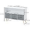Kids Storage Organizer with Bookcase Bookshelf with Collapsible Fabric Drawers for Playroom Bedroom Living Room One Size - 2 of 4