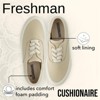 CUSHIONAIRE Women’s Freshman Canvas Lace-Up Sneaker with Memory Foam, Wide Widths Available | Casual Walking Shoes, Lightweight & Comfortable - 3 of 4