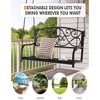53"Outdoor 2-Person Metal Porch Swing Chair with Chains - 3 of 4