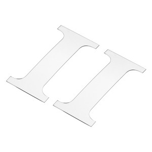 Unique Bargains 3D Acrylic Self-Adhesive Mirror Alphabet Sticker Wall Decals 2 Pcs - 1 of 3