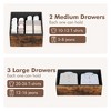 Tall Dresser for Bedroom, Vertical Dresser with 5 Fabric Drawers and 2-Tier Open Shelves, Chest of Drawers with Hanging Racks for Living Room, Small - 3 of 4