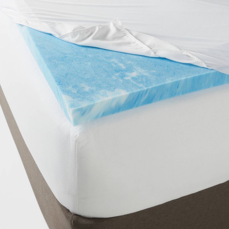 2" Cool Touch Memory Foam Mattress Topper - Threshold, 1 of 7