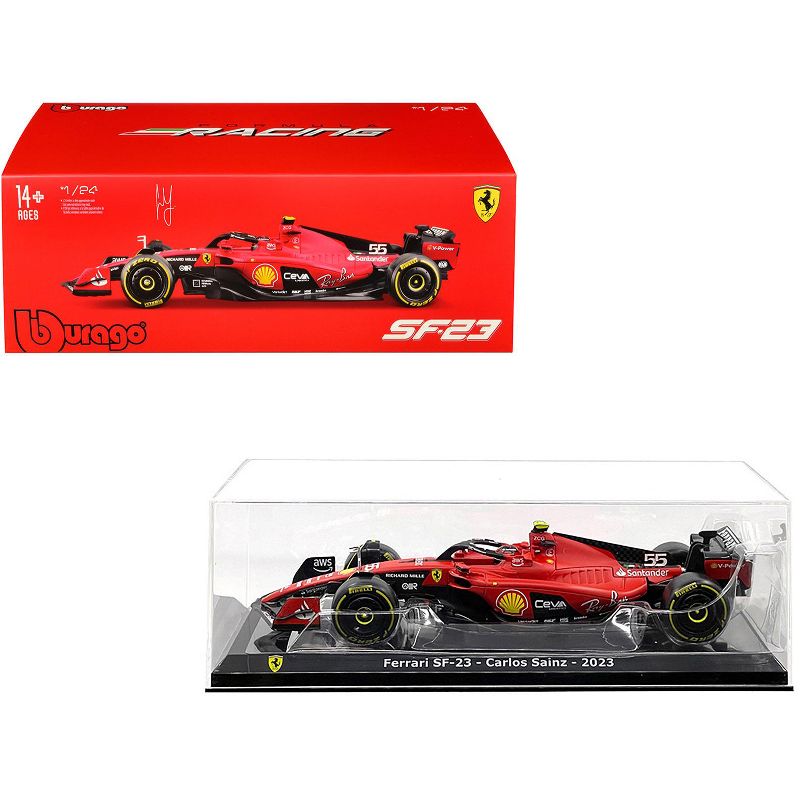 Ferrari SF-23 #55 Carlos Sainz Formula One World Championship (2023) "Formula Racing" Series 1/24 Diecast Model Car by Bburago, 1 of 4