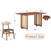 NicBex Dining Table Set for 6 Kitchen Table Ancient Solid Wood Dining Table Imitation Rattan Table Legs Simple Wood Chairs for Dining Room - 3 of 4