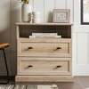 Gladys Transitional 2 Drawer Nightstand White Oak - Saracina Home : Target