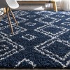 Nuloom Iola Geometric 5x8 Shag Area Rug for Living Room Bedroom Dining Room Nursery, Blue/White - 4 of 4