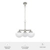 Hunter Fans 20.25" Brushed Nickel Saddle Creek Ceiling Light Fixture - Traditional Schoolhouse Style Chandelier - 2 of 4