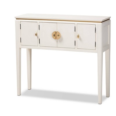 Aiko Wood Console Table White - Baxton Studio