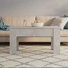 vidaXL Coffee Table Engineered Wood, Contemporary Concrete Gray, Spacious Rectangular Design, 39.8"x19.3"x20.5" Dimensions, Requires Assembly - 2 of 4