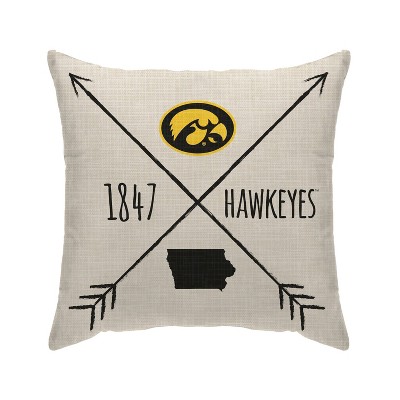 NCAA Iowa Hawkeyes Cross Arrow Decorative Throw Pillow