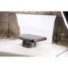 Rectangular Wood Coffee Table with Metal Legs and Minimalist Designer Look for Modern Living Room or Office Spaces - 2 of 4