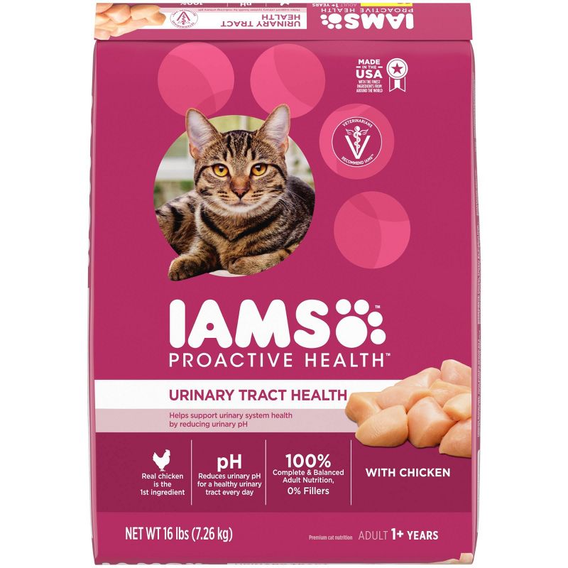 IAMS Proactive Health Urinary Tract Health with Chicken Adult Premium Dry Cat Food, 1 of 13