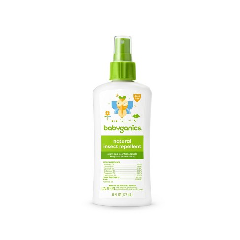 Babyganics Natural Deet-free Insect Repellent - 6 Fl Oz Spray Bottle :  Target