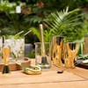 Viski Gold Cocktail Shaker Set - Gold Bar Set for Cocktails - Shaker, Mixing Glass, Barspoon and Bartender Accessories - Stainless Steel Set of 7 - 4 of 4