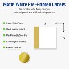 Avery Printable Square Labels, Gold-Dipped Edge, 3" x 3", Matte White Square Labels, Permanent, Laser/Inkjet, 60ct, Great for Product Labels - 2 of 4