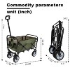 VYNXARIA Minimeetall Strap Collapsible Foldable Wagon Cart with strapping system, Beach Wagon , Utility Cart , Utility Wagon Grocery Cart,Army Green - 4 of 4