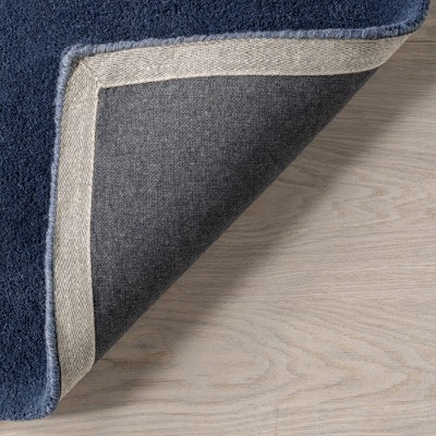 Blue Geometric Handmade Wool 8' x 10' Area Rug