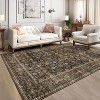 Elegant Floral Inspired Non-Slip Washable Low Pile Rug with Stain-Resistant Backing, Perfect for Living Room, Bedroom, Kitchen, Entryway - 2 of 4
