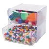 Deflecto Two Drawer Cube Organizer Clear Plastic 6 x 7-1/8 x 6 350101 - 3 of 4