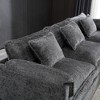 112" Chenille L-Shaped Cloud Sectional Sofa with Removable Ottoman - 3 of 4