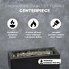 Four Seasons Courtyard 14" Steel 10K BTU Smokeless Propane Gas Fire Pit Rectangle Outdoor Backyard Fireplace for Patios, Decks, and Porches, Black - 3 of 4