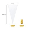 Unique Bargains OPP Material Transparent Cone Shape Treat Bags with Twist Ties 200 Pcs - 2 of 4
